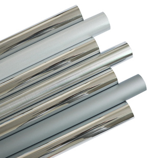 防水加厚自粘不锈钢金属银色镜面反光膜家具橱柜翻新PVC墙壁贴纸