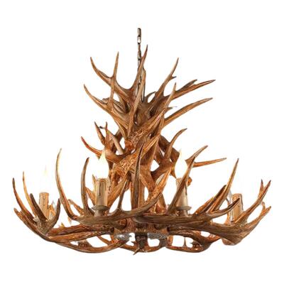 玲珑壁玺客厅北欧枝形树脂鹿角灯
