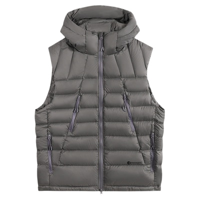 ATRY撞色拉链排骨羽绒服连帽抗寒