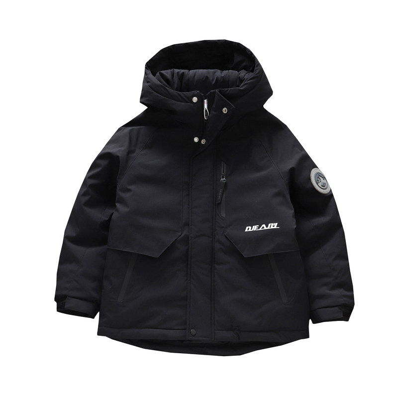 儿童秋冬新款连帽加厚棉服外套
