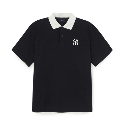 新款MLB男女短袖NY学院风POLO衫
