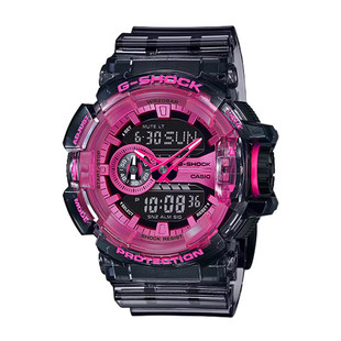 代购CASIO卡西欧冰韧罗志祥贾乃亮同款番茄紫红男女表GA400SK-1A4