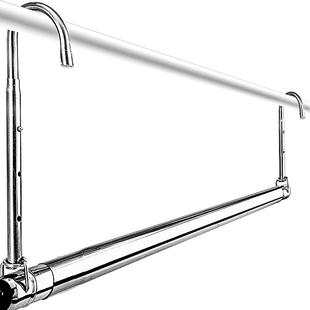 晒被子神器晾衣杆阳台悬挂式隐形晾衣架免打孔伸缩凉捍家用防盗窗