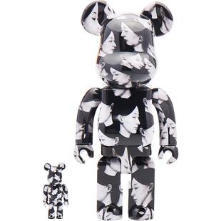 IT MEDICOM TOY潮玩摆件套组个性创意BE@RBRICK满印积木熊HIS14MJ