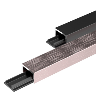 铝合金u型槽钛金条黑钛金电视背景墙吊顶装饰条金属框条u槽收边条