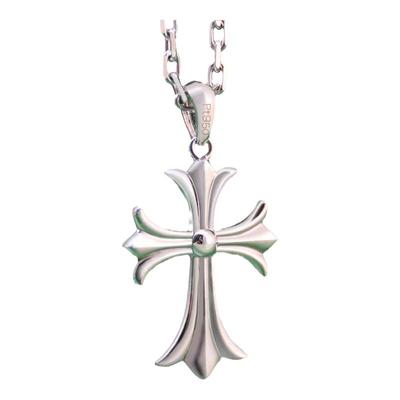 十字架铂金项链配证书精美包装