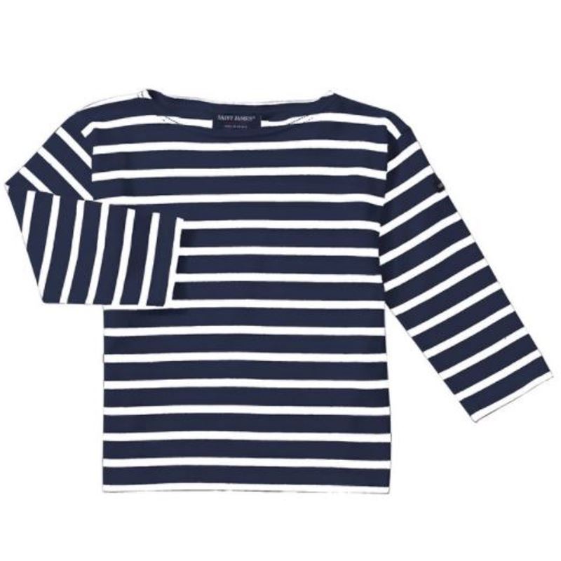 SAINT JAMES/圣杰姆官方正品授权MINQUIERS E童装长袖条纹T恤