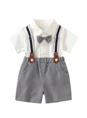 小少爷帅气夏装套装洋气婴儿衣服夏季周岁礼服男宝宝外出服26新款