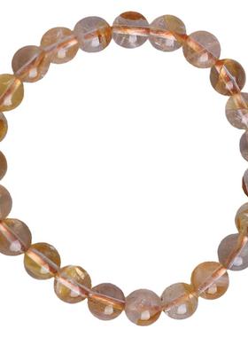 天然黄胶花水晶单圈手链