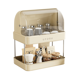 杯子收纳置物架台面轻奢桌面双层放水杯茶杯防尘架子托盘沥水杯架