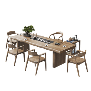 实木茶桌椅组合2026新款高端轻奢新中式家用客厅泡茶桌喝茶台一体