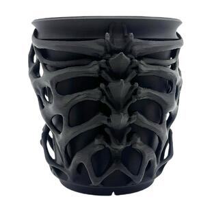 暗黑花盆「龙骸」龙舌兰植物专用蝴蝶兰套盆异形黑色多肉块根潮盆