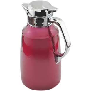 304不锈钢饭店保温大容量焖茶壶泡茶带过滤网餐厅茶楼国红色水壶