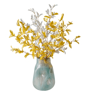 掬涵高档贝母兰仿真花兰花树枝摆件客厅假花插花装饰迎春花永生花