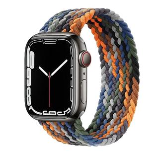 适用iwatch S10苹果手表S9单圈尼龙编织表带Apple Watch弹力表带ultra2/S8/S7新官方同款5/6/7/se2代通用情侣
