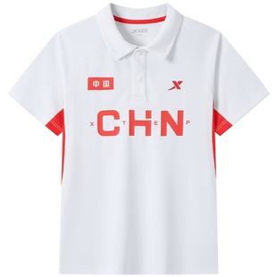 特步童装男童国潮短袖POLO衫2025夏季款儿童潮酷短T大童运动上衣