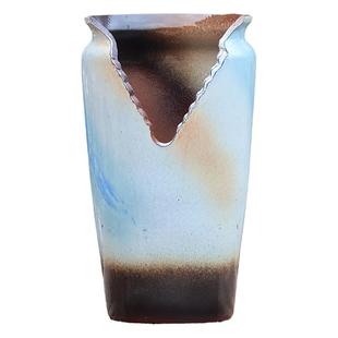 切口粗陶高桩多肉花盆缺口紫乐悬崖植物透气法师老桩特大陶瓷陶罐