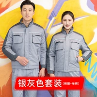#528#Серебряный серый набор (хлопчатобумажная одежда+одиночные брюки)
