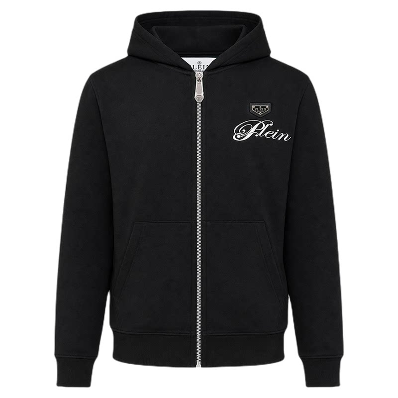 PHILIPP PLEIN 男士秋季连帽拉链开衫卫衣外套宽松休闲夹克上衣