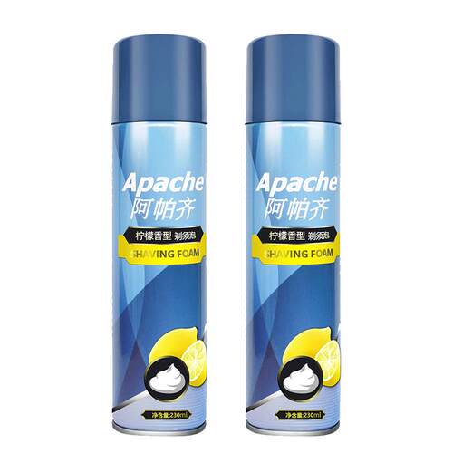 阿帕齐剃须泡沫大瓶230mL剃须刀泡沫膏吉利剃须啫喱阿帕奇剃须泡