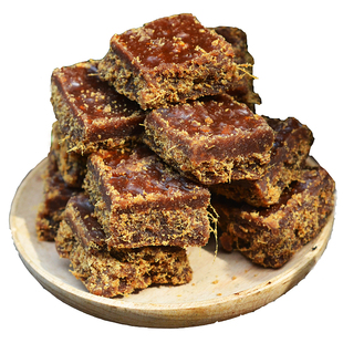 老姜红糖拍3送1斤广西桂林特产500g纯手工古法红糖姜茶块罐装包邮