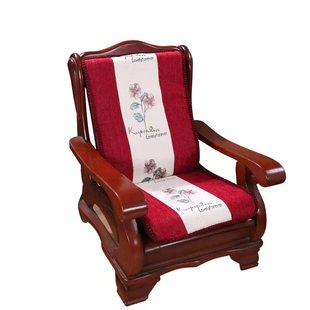 新款加厚防滑实木沙发垫四季通用长条老式木质三人位红木海绵坐垫