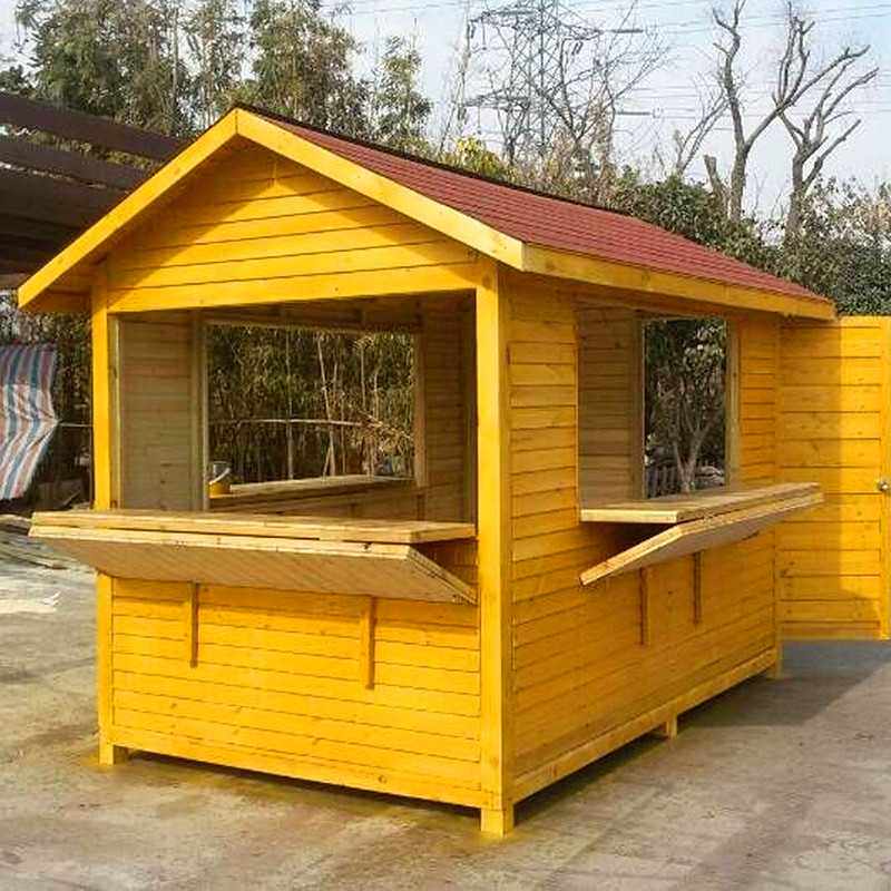 防腐木小木屋户外移动售货亭小型别墅奶茶屋保安亭活动设备房组装