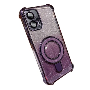 适用红米note12Turbo手机壳高级闪粉磁吸支架RedmiNOTE11Tpro气囊硅胶保护套noto11Tpro+防摔软壳n0te12turbo