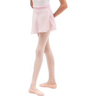 REPETTO丽派朵  女童粉色梭织雪纺交叉飘逸芭蕾舞蹈半身裙短裙