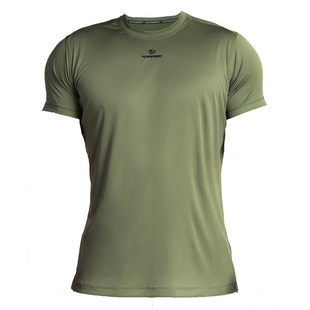 Alpharmy健身速干短袖男宽松运动肌肉白色T恤吸湿排汗跑步训练衣