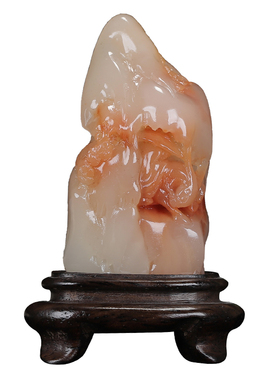 《踏雪寻梅》寿山结晶芙蓉石 巧色佳 创意摆件摆设 送礼收藏品