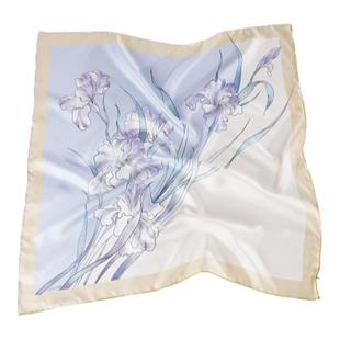 绣娘丝绸新款100%桑蚕丝真丝丝巾礼盒女妈妈生日礼物方巾围巾披肩