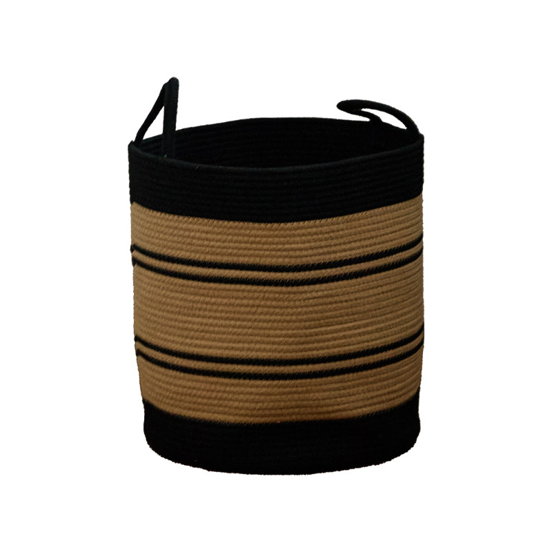 【孤品45折】蜡笔派漫格收纳筐棉绳编织家用脏衣篓家居储物整理箱