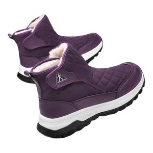 足力健老人鞋官方旗舰店正品中年妈妈冬季加绒保暖雪地靴高帮女鞋
