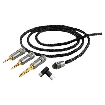 CVJ24股镀银手工编织耳机升级线