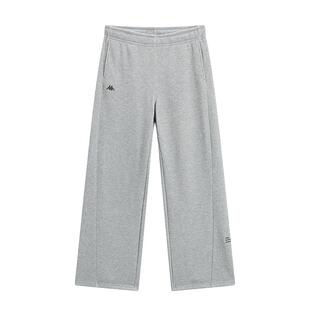 Kappa卡帕女裤2025冬季新款百搭时尚舒适直筒针织长裤K0F82AK86