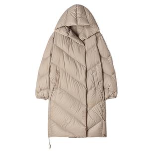 【清仓特价】加厚保暖斜纹90白鹅绒羽绒服女中长款鹅绒服冬季外套
