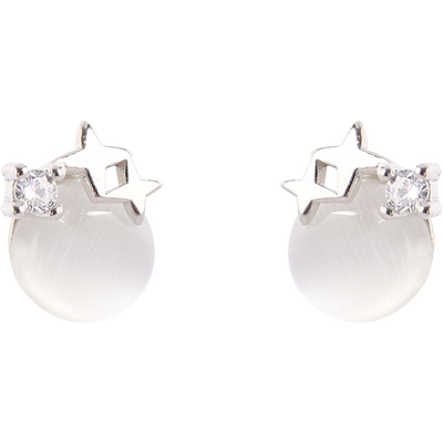 气质简约星星蚊香盘耳夹