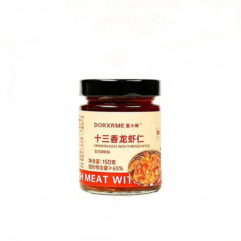 董小妹十三香龙虾仁拌饭酱小龙虾尾酱拌面酱瓶装特产即食蒜蓉虾尾