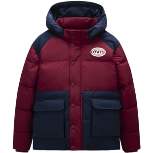 【新年马年】李维斯儿童外套男童棉服红色过年衣服保暖加厚拜年服