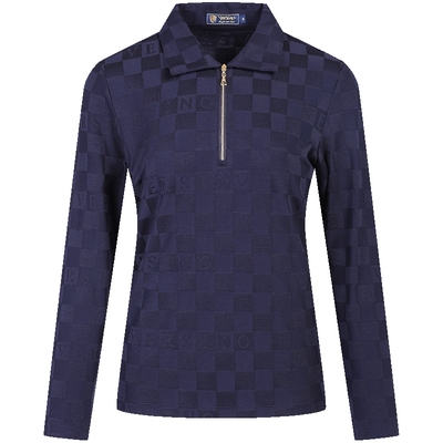 翻领设计通勤减龄长袖T恤梵思诺