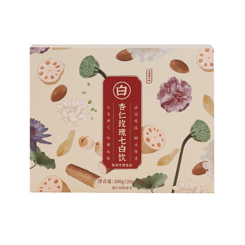 低温粉碎更好吸收杏仁玫瑰七白饮