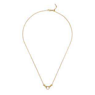 胡先煦同款 Missoma手拉手金色迷你吊坠滑动扣小众执子之手项链