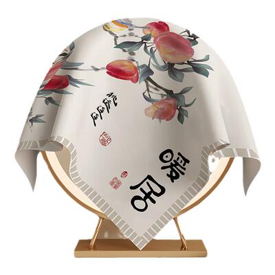镜子盖布梳妆台小圆镜防尘布遮灰