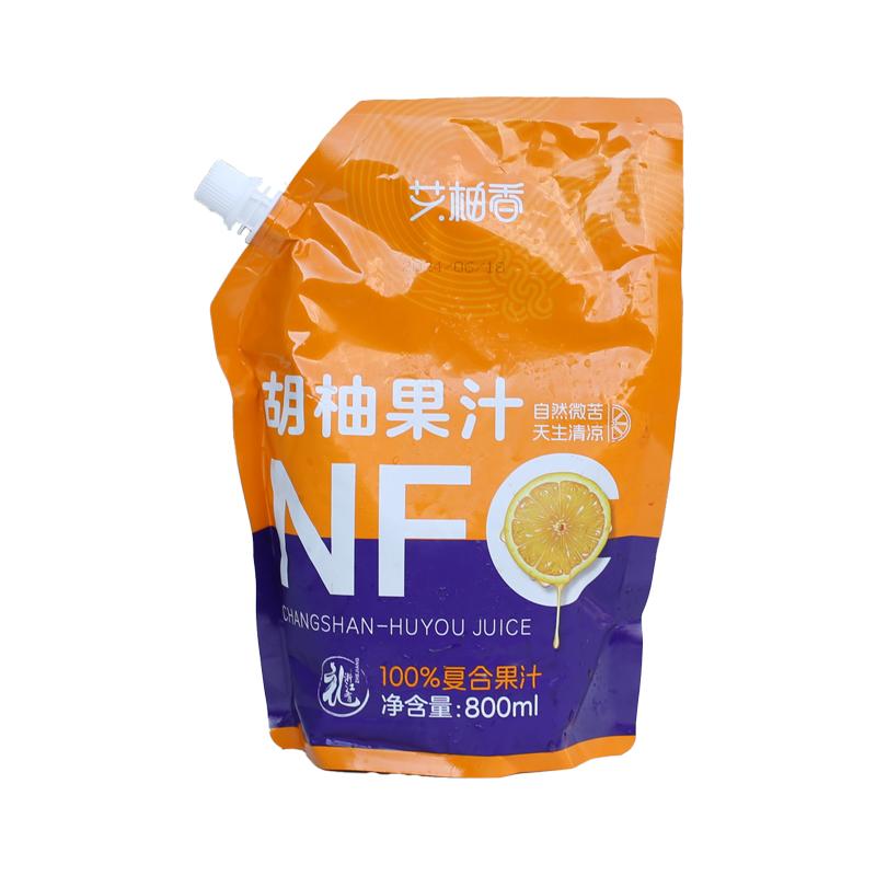 艾柚香NFC胡柚汁800ml*5袋裝0添加100%純果汁復(fù)合果汁橘子汁原榨