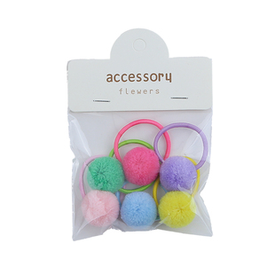 6个装 彩色可爱小糖豆发夹宝宝头绳皮筋女童发圈夹子儿童发卡发饰