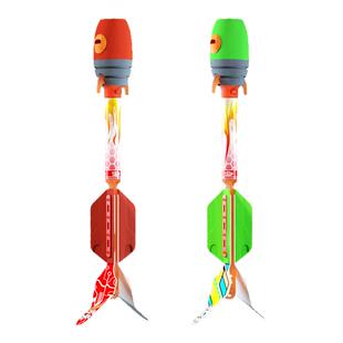 弹弓飞箭发光冲天小火箭弹射飞天竹蜻蜓飞行器闪夜光儿童户外玩具