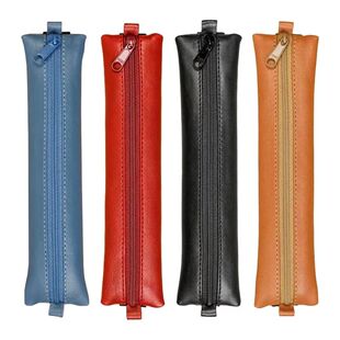 法国Clairefontaine克莱方丹羊皮绑带笔袋A5便携防丢A4皮革拉链