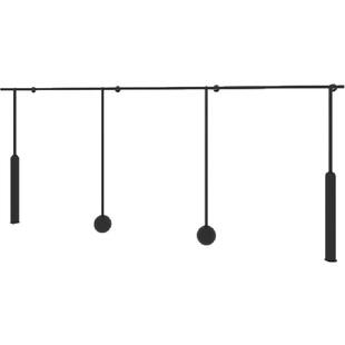 简约现代服装店上墙壁挂展示架落地直杆挂衣架男女装店货架哑光黑