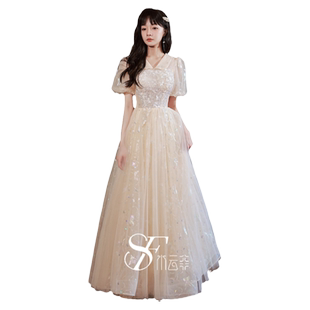 艺考晚礼服女宴会高端气质轻奢音乐生高中生成人礼毕业年会连衣裙